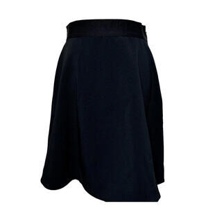 Kate Spade Skirt The Rules Black A-Line Skirt Elastic Waist Side Zip Womens 8